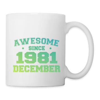 Anniversaire Décembre 1981 - Cadeau Decembre 1981 - Mug blanc - blanc - Droite