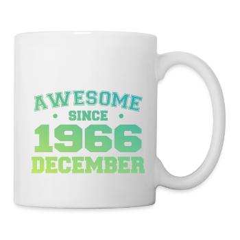 Geburtstag Dezember 1966 - Geschenk Dezember 1966 - Tasse - Weiß - Rechts