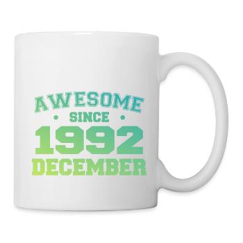 Anniversaire Décembre 1992 - Cadeau Decembre 1992 - Mug blanc - blanc - Droite
