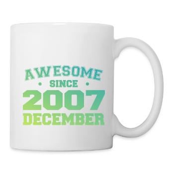 Anniversaire Décembre 2007 - Cadeau Decembre 2007 - Mug blanc - blanc - Droite