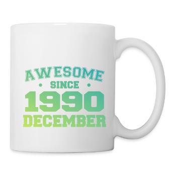 Anniversaire Décembre 1990 - Cadeau Decembre 1990 - Mug blanc - blanc - Droite