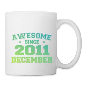 Anniversaire Décembre 2011 - Cadeau Decembre 2011 - Mug blanc - blanc - Droite