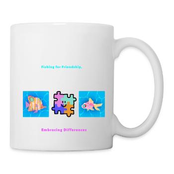 Pêcher l’amitié Accepter les différences - Mug blanc - blanc - Droite
