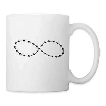 Unendlichkeit Symbol aus Herzen - Tasse - Weiß - Rechts