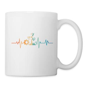 Heartbeat Retro Engineer Energy Renewed - Mug - white - Right
