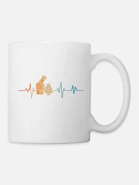 Battement de coeur rétro pâtissier - Mug blanc - blanc