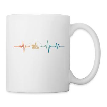 Heartbeat Retro Delivery Man - Mug - white - Right
