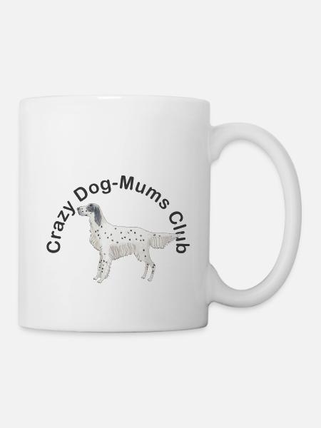 verrückter DogMums Club englischer Setter - Tasse - Weiß