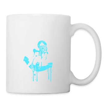 marin ancre graffiti chute voile texte disant - Mug blanc - blanc - Droite