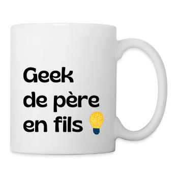 Geek from Father to Son - Dad Gift - Mug - white - Right