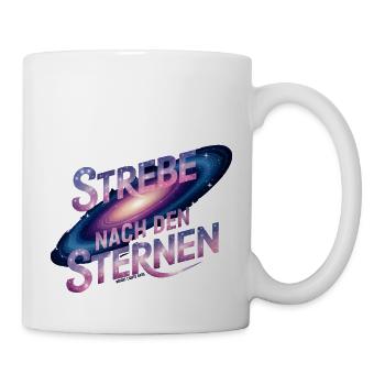 Strebe nach den Sternen – Kosmisches Design - Tasse - Weiß - Rechts