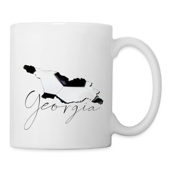 Georgien Landkarte umrahmt echten Fußball EN - Tasse - Weiß - Rechts
