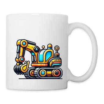 Bagger - Tasse - Weiß - Rechts