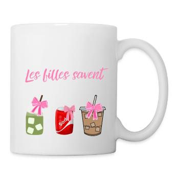 Girls Know Three Drinks Always - Funny - Mug - white - Right