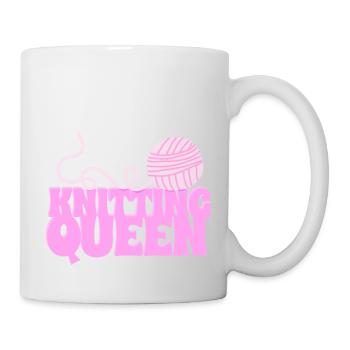 Die Königin des Strickens - Tasse - Weiß - Rechts