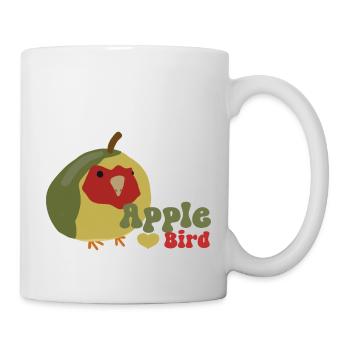 L'oiseau Pomme - Mug blanc - blanc - Droite