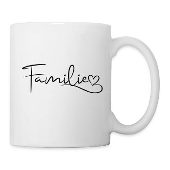 Police familiale avec cœur - Mug blanc - blanc - Droite