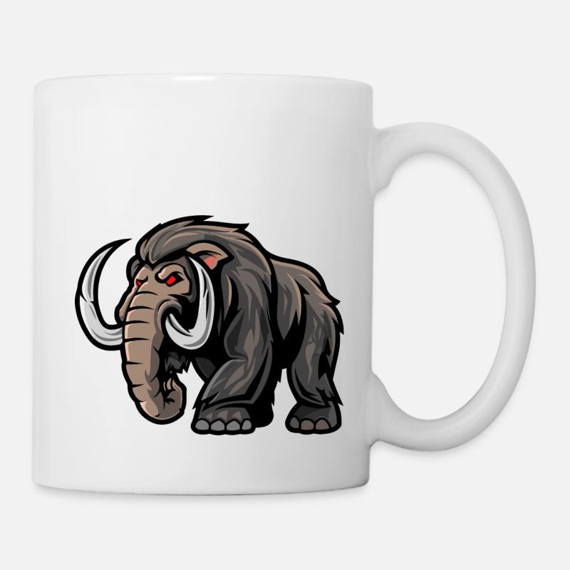 Mammut Comic - Tasse - Weiß