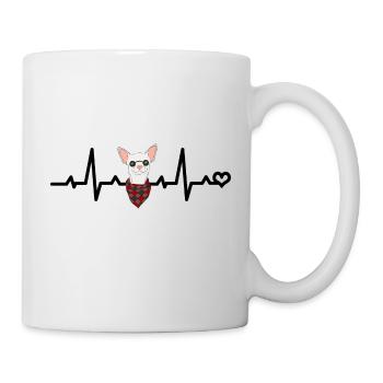 Battement de cœur du chihuahua - Mug blanc - blanc - Droite