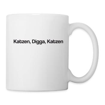 Katzen Digga Katzen lustiges T-Shirt Geschenkidee - Tasse - Weiß - Rechts