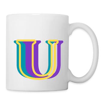 Multicolored letter u - Mug - white - Right