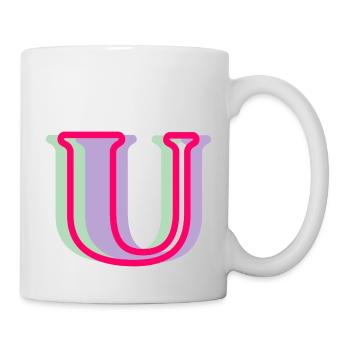 Multicolored letter u - Mug - white - Right