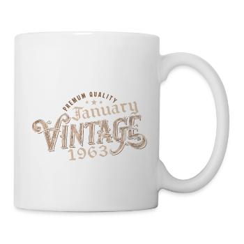 Janvier 1963 | 1963 Janvier Vintage Anniversaire - Mug blanc - blanc - Droite