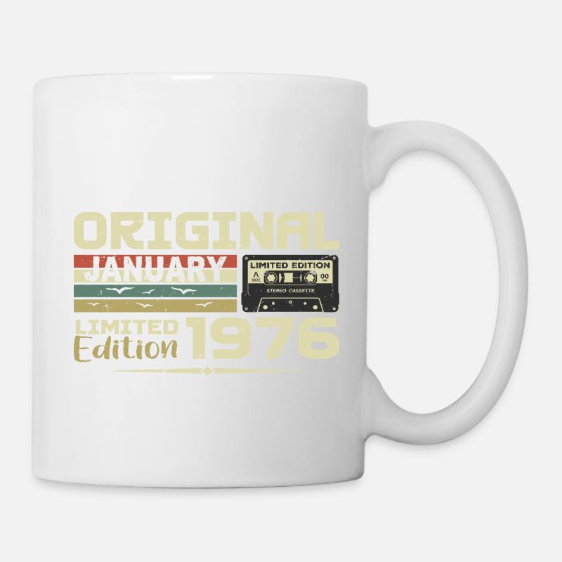 Januar 1976 | Januar 1976 Geburtstagsgeschenk - Tasse - Weiß