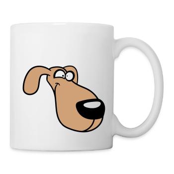 Dog Face Funny Silly Funny Crazy Comic - Mug - white - Right