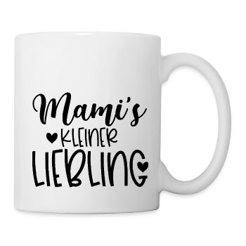 Mamas kleiner Liebling - Mama Tochter Sohn Shirt - Tasse - Weiß - Rechts