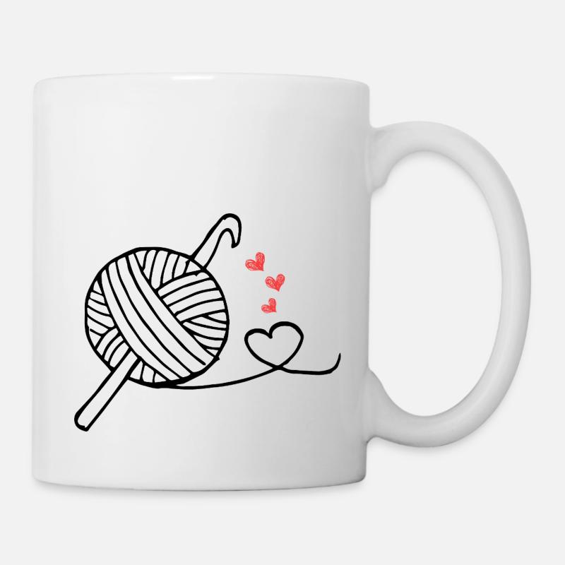Stricken Stricken Häkeln Stricker - Tasse - Weiß