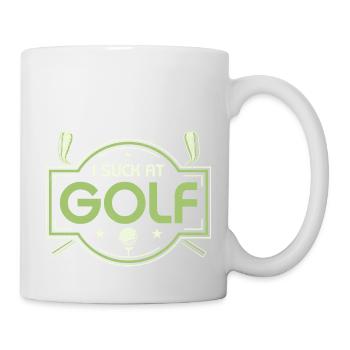 I Suck At Golf Golfer Amateur - Tasse - Weiß - Rechts