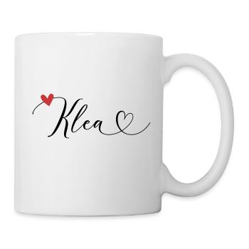 Klea Nom Prénom Calligraphie Coeur - Mug blanc - blanc - Droite
