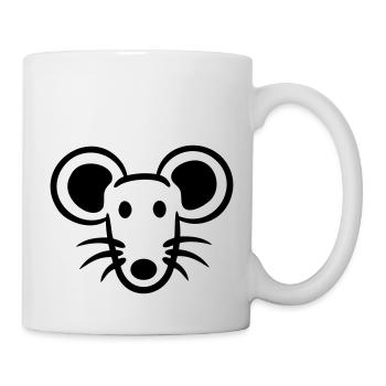 Maus Mäuschen Süße Kleine Ratte Nager Freundlich - Tasse - Weiß - Rechts