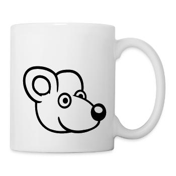 Maus Mäuschen Süße Kleine Ratte Nager Freundlich - Tasse - Weiß - Rechts