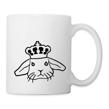 Royal Bunny Crown King Queen Prince Princess - Mug - white - Right