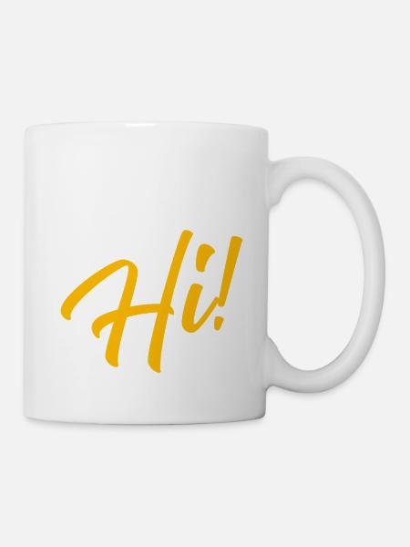 Hi! - Tasse - Weiß
