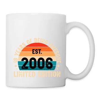 Génial depuis 2006 18 geb blablablaaa - Mug blanc - blanc - Droite