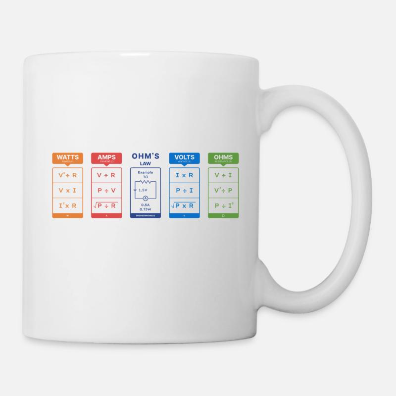 Elektrische Formeln - Tasse - Weiß