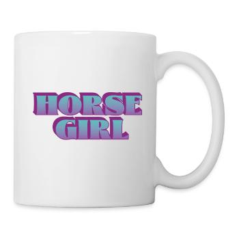 Vibrations audacieuses de fille de cheval - Mug blanc - blanc - Droite