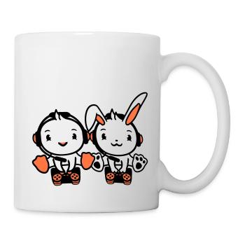 Bunny Bird Chick 2 Gamer Gaming Play Controller - Mug - white - Right