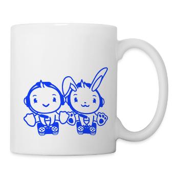 Bunny Bird Chick 2 Gamer Gaming Play Controller - Mug - white - Right