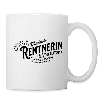 Glückliche Rentnerin & Vollzeitoma - Tasse - Weiß - Rechts