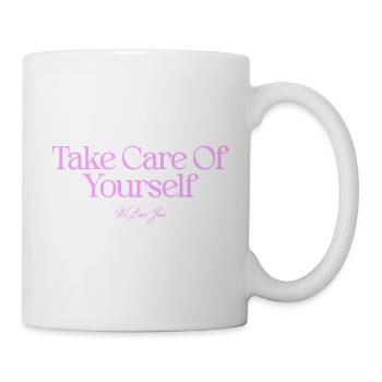 Pass auf dich auf Spruch - Tasse - Weiß - Rechts