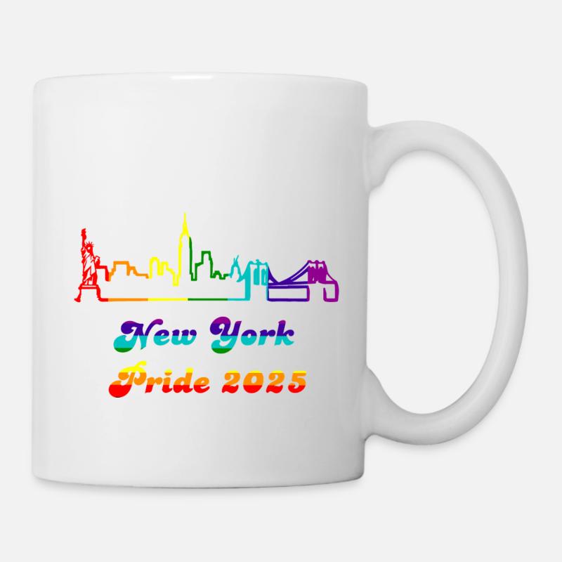 Fierté 2025 NY - Mug blanc - blanc