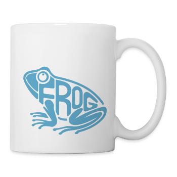 Verspielte Frosch-Typografie - Tasse - Weiß - Rechts