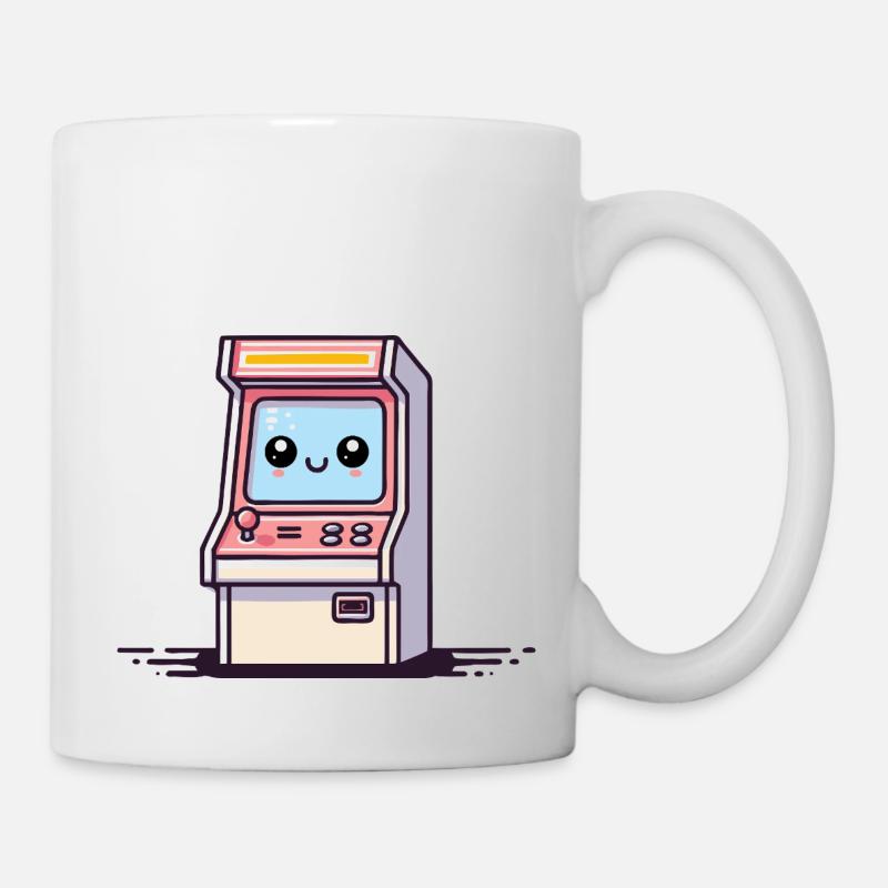 Borne d’arcade heureuse - Mug blanc - blanc