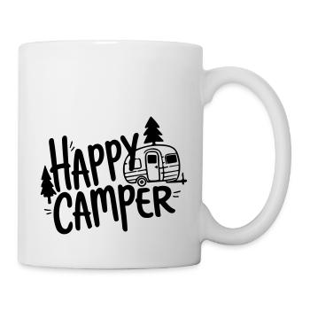 campeur heureux - Mug blanc - blanc - Droite
