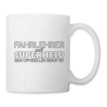 Instructeur de conduite Superhero Auto-école - Mug blanc - blanc - Droite