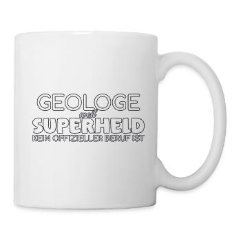 Géologue Géologie super-héros - Mug blanc - blanc - Droite